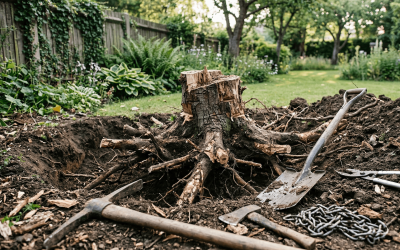 Ręczne usuwanie korzeni drzew – jak usunąć pień drzewa?